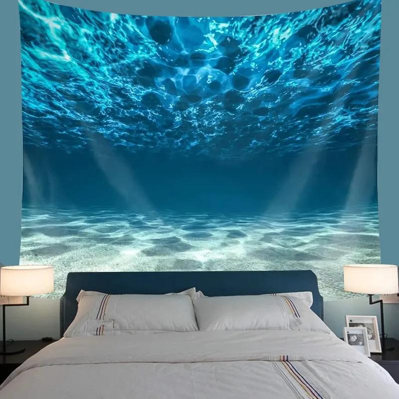Underwater Underwater Wave Pattern Tapestry Bedroom Living Room Tapestry Home Wall Decoration Tapestry