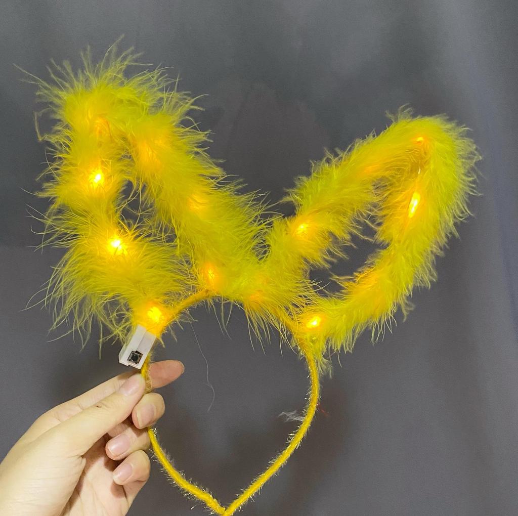 Luminous Feather Rabbit Ears Headband - Graduation Gift