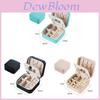 Leather Jewelry Box With Mirror For Earrings Rings And Necklace Storage
