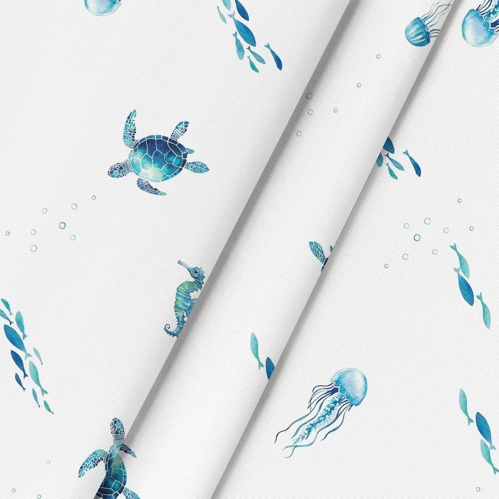 Blue Sea Turtle Seaweed Rectangle Waterproof Tablecloth Party Decor Washable Farmhouse Kitchen Dining Tablecloth Picnic Decor
