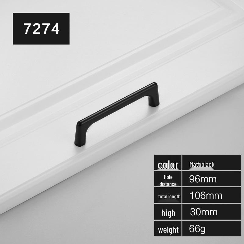 Modern Gold and Black Zinc Alloy Cabinet and Wardrobe Door Handles