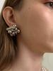925 Sterling Silver Irregular Beaded Earrings with Textured Metal Balls – European/American Style, Exaggerated Fashion Design