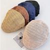 Flat Straw Newsboy Cap Hollow Painter Beret Japanese Style Straw Beret  Unisex