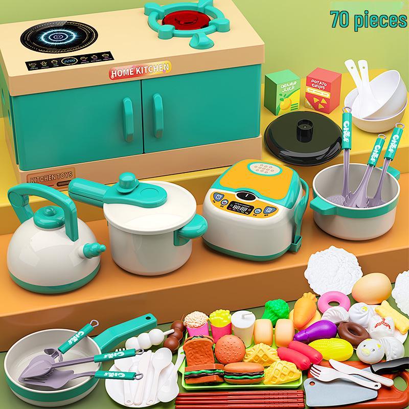 Dollhouse BBQ Kitchen Playset for Toddler Class: Kitchenware Toys for Kids