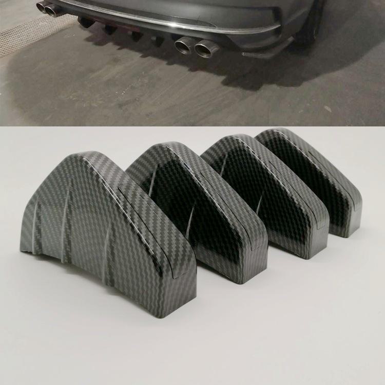 Borde de alerón trasero pequeño universal para modificación de automóviles: mejore su parachoques con esta placa guía complementaria para decoración del chasis.