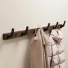 Walnut Coat Rack Solid Wood Hooks Key Bag Extended Storage Hanger for Entrance Door Hallway Wall Decor Furniture clothing rack
