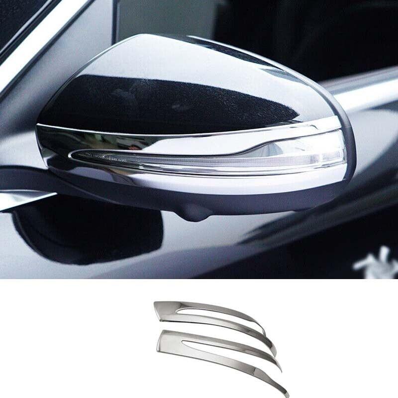 Strip Trim For Benz GLC X253 Silver Steel Exterior Rear View Mirror 2016-2021