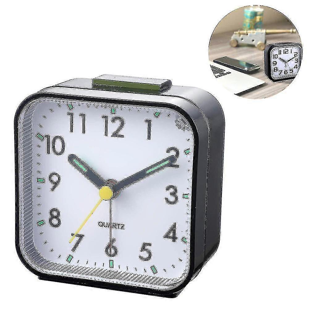 Silent Analog Alarm Clock Non Ticking, Gentle Wake, Beep Sounds, Increasing Volume, Battery Operated Snooze And Light Functions, Easy Set
