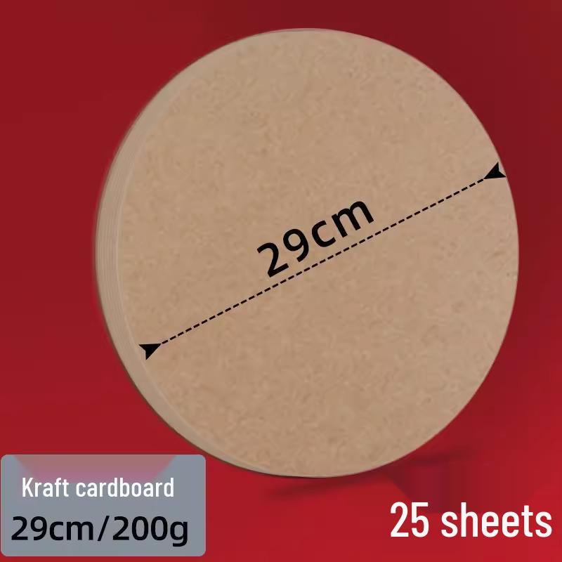 Double-Sided Black & White Round Kraft Drawing Paper.