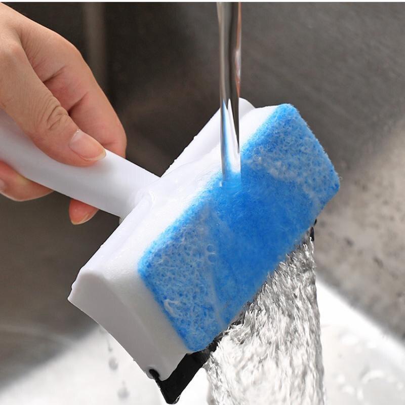 Mirror Wiper Scraper Dual Purpose Glass Cleaning Brush Household Bathroom Tile Can Be Hung with Handle Window Cleaning Brush