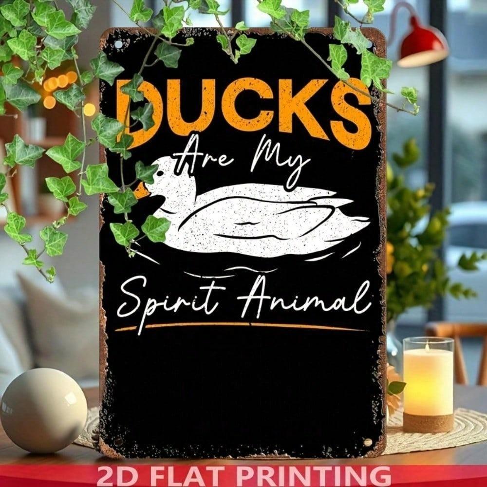 Vintage Duck Metal Poster 8x12 Inch Wall Art Kitchen Decor