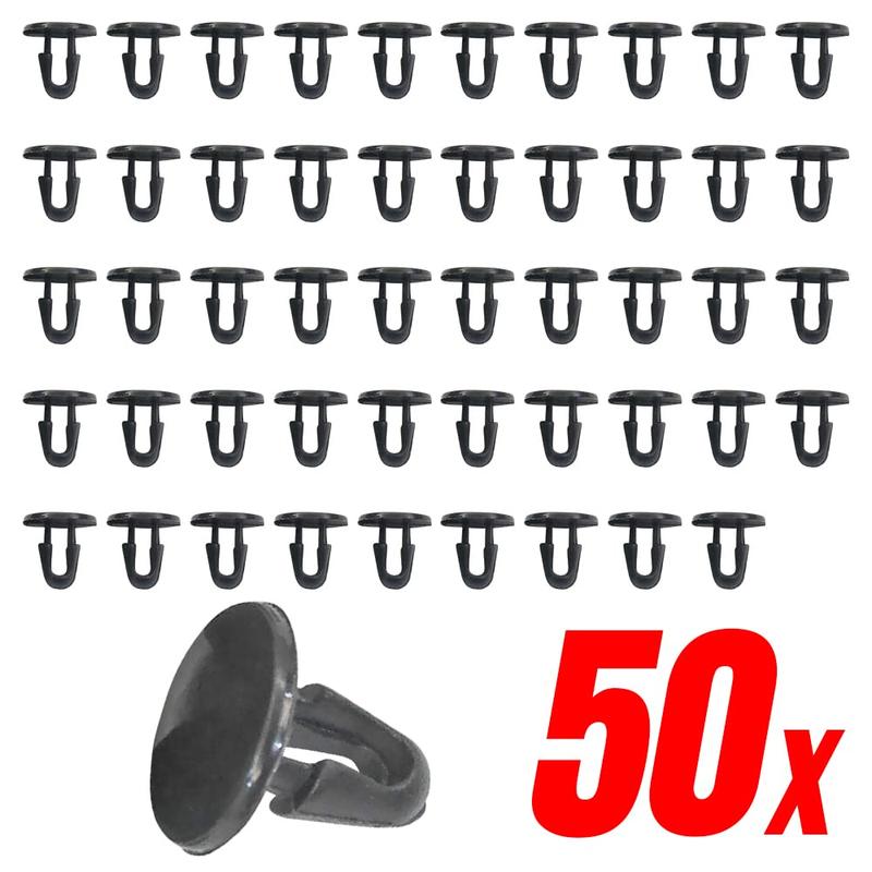 50pcs Car Bumper Buckle Clip Car Fender Fastener Car Trim Panel Engine Cover Retainer Clip Auto Interior Accessories for Toyota