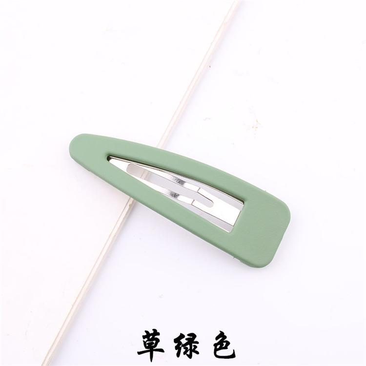 PL Water Drop Type Matte Texture Bb Clip Candy Color Cross Word Korean Girl Heart Hair Clip