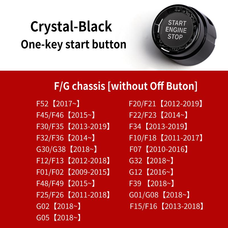 TPIC for BMW F30 F20 E90 E92 E93 E84 F10 F25 X5 F15 F16 X1 X3 G01 X4 Car Crystal Engine Start Stop Switch Button Cover Accessory