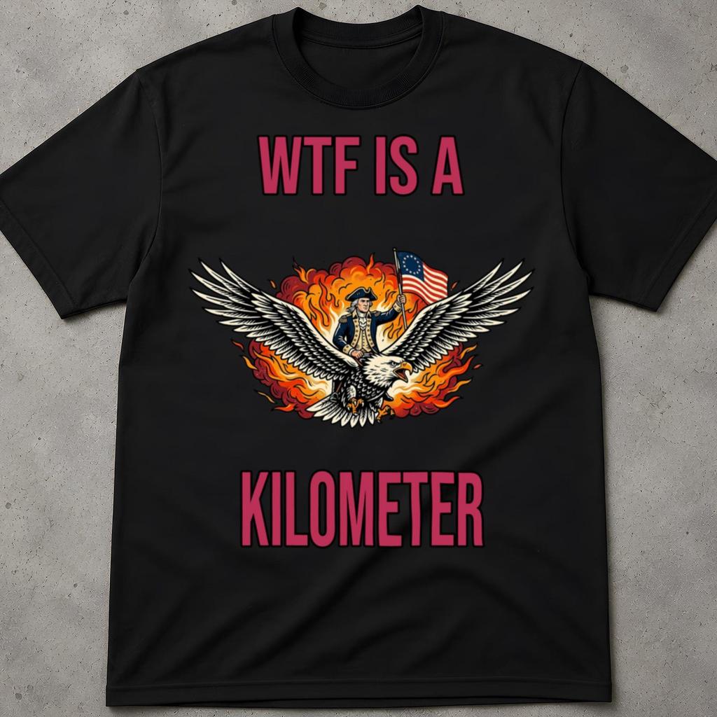 WTF Is A Kilometer Shirt, Inappropriate 4Th Of July Shirts, Gen Z Meme Shirt, Adult Humor T Shirts, Retro Vintage Bootleg Graphic Tee