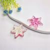 100Pcs Transparent Christmas Snowflake Flatback Resin Cabochon for Hair Bow Center for Phone Decoration DIY Hair Accessories