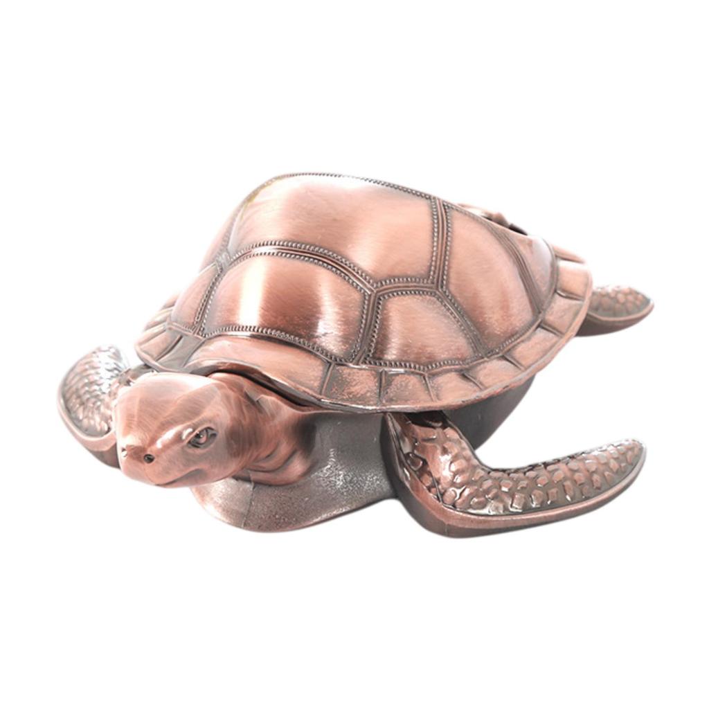 Turtle Shaped Ashtray Metal Ash Holder for Indoor Outdoor Home Bar Red