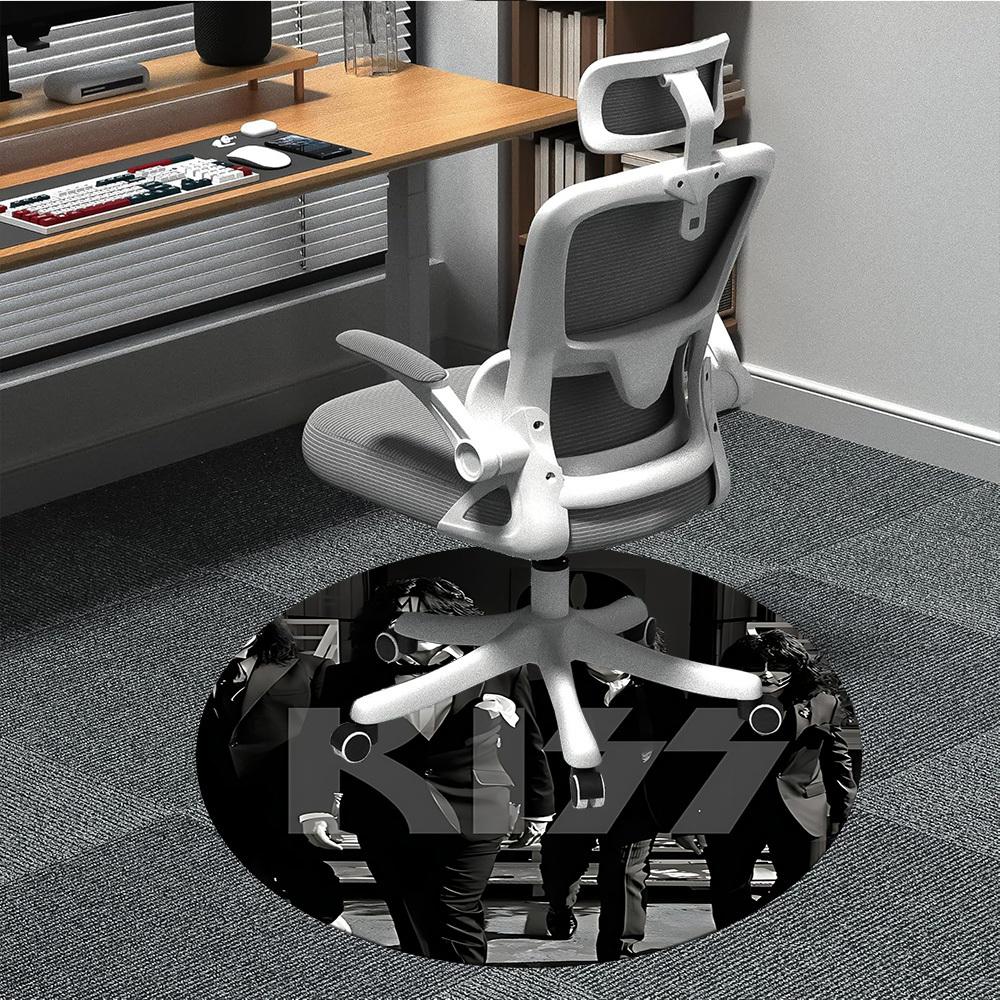 1pc KISS Band Office Round Area Rug, Under Office Chairs Bedroom Living Room Home Decor A1016305