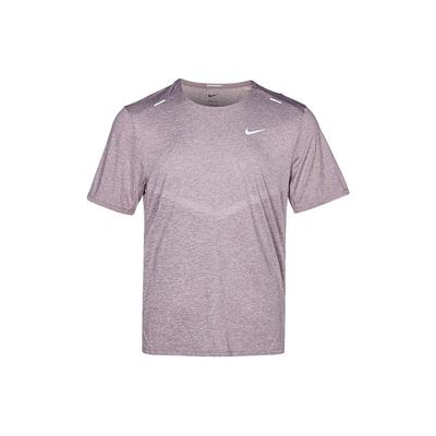 T-shirt à manches courtes et col rond avec logo réfléchissant pour homme Violet CZ9185-235