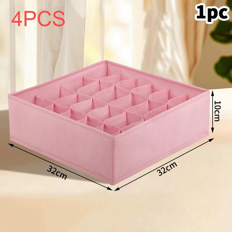 1/2/4PCS Foldable Nonwoven Drawer Organizer 24Grid For Underwear Bras Socks Ties Wardrobe SpaceSaving