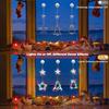suddus Christmas Window Lights Decoration, Star, Bell & Tree Multicolor