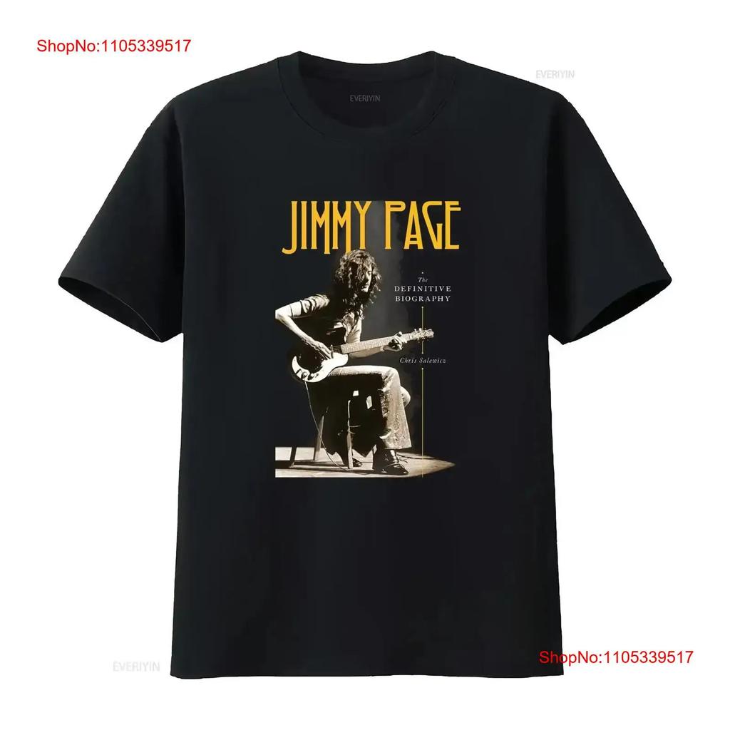 Jimmy Page The Definitive Biography T Shirt Full Size S To 5XL TL482 Vintage Washed Stretched F
