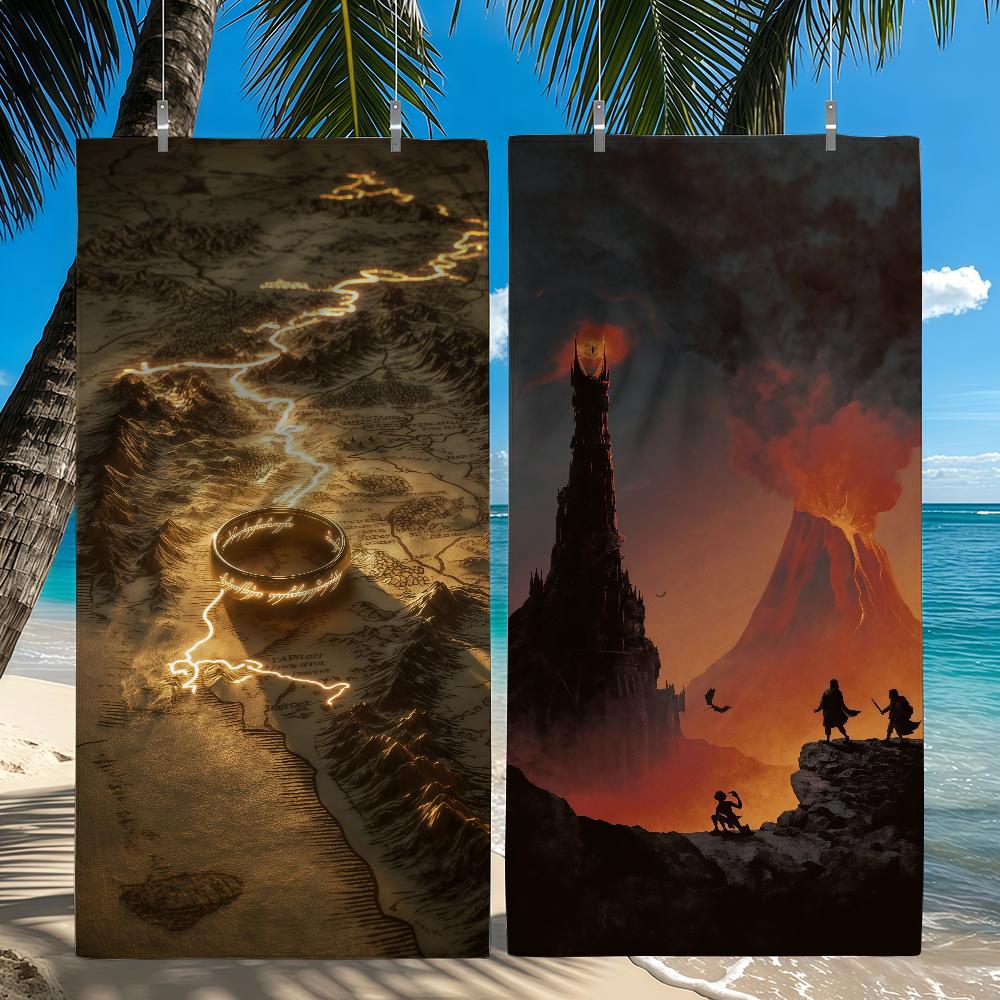 Film The Lord of the R-Rings Towel Sports Quick Dry Travel Camping Sandproof Soft Light Large Beach Towel
