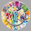 50 Sheets Numberblocks Educational Stickers for Phones & Water Bottles