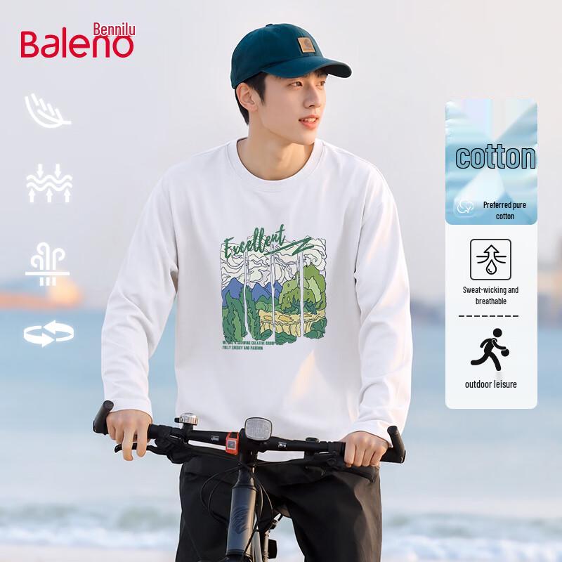 Baleno Men's Pure Cotton Oil Painting Print T-Shirt