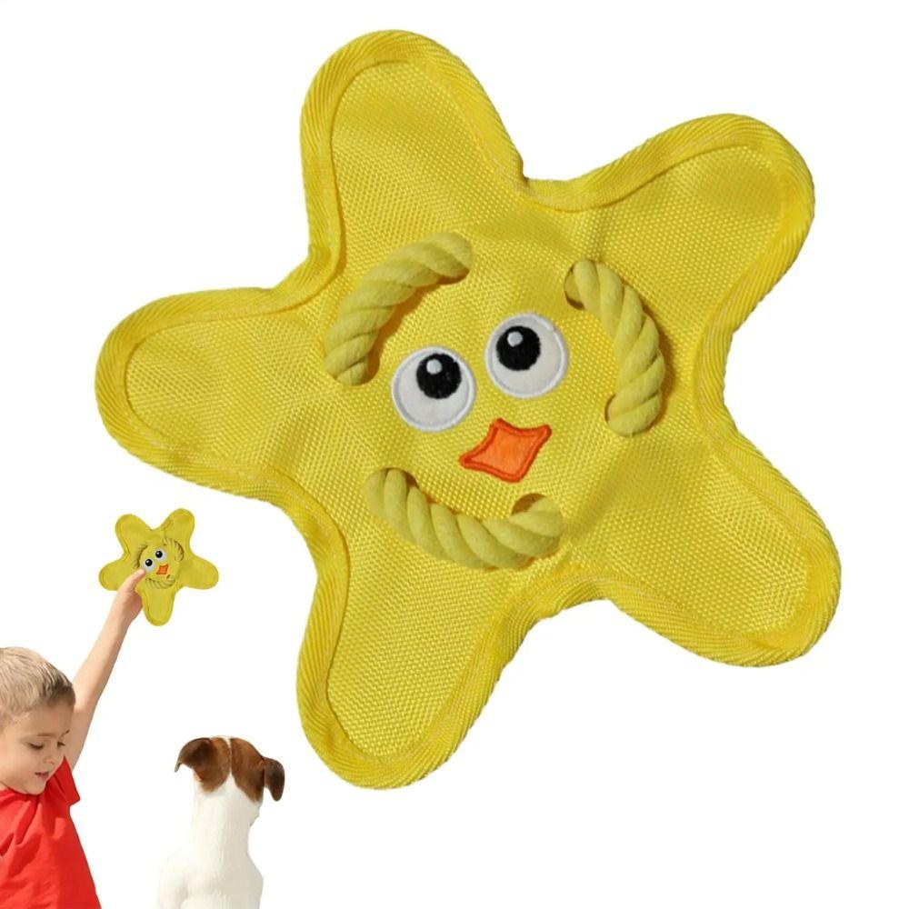 Bite Resistant Interactive Dog Throw Toy Squeak Sound Pet Teeth Cleaning Toy Puppies Use
