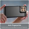 For Motorola Edge 50 5G Case with Screen Film WANLONFENG LS Series Big Lens Hole Brushed Texture TPU Phone Cover