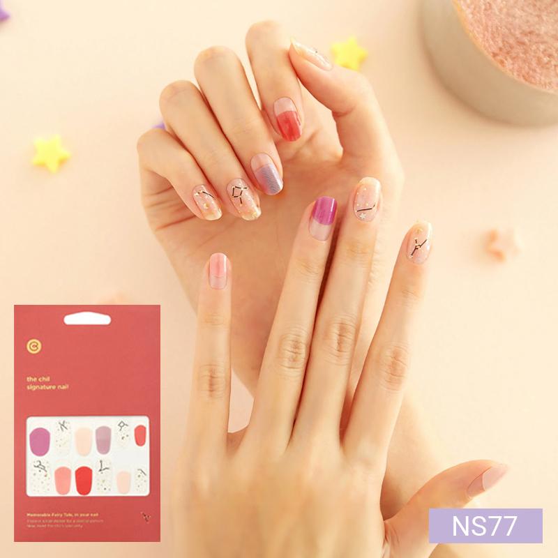 Vibrant Pop Nail Stickers 24pcs | Self-Adhesive Strips, Rainbow &Neon Mix, Quick 5-Min Manicure