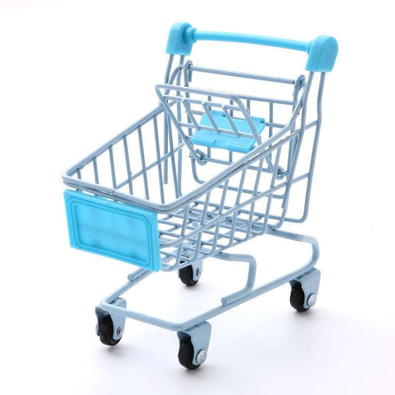 Desk Organizer Cart Cute Miniature Shopping Trolley Mini Shopping Cart Mini Small Shopping Cart For Office Theme Parties