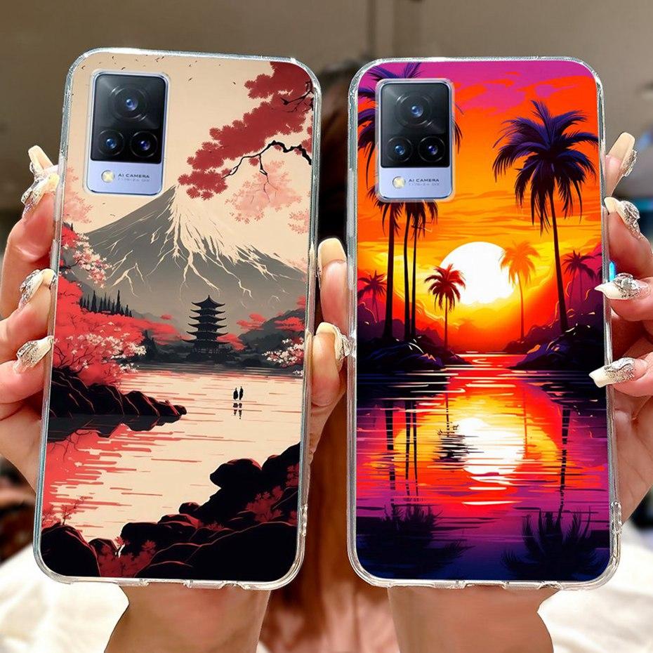 Fashion Painting Case For Vivo V21 V21e 4G 5G Soft Silicone TPU Phone Cases For Vivo V21s V21 V21E Covers Bumpers