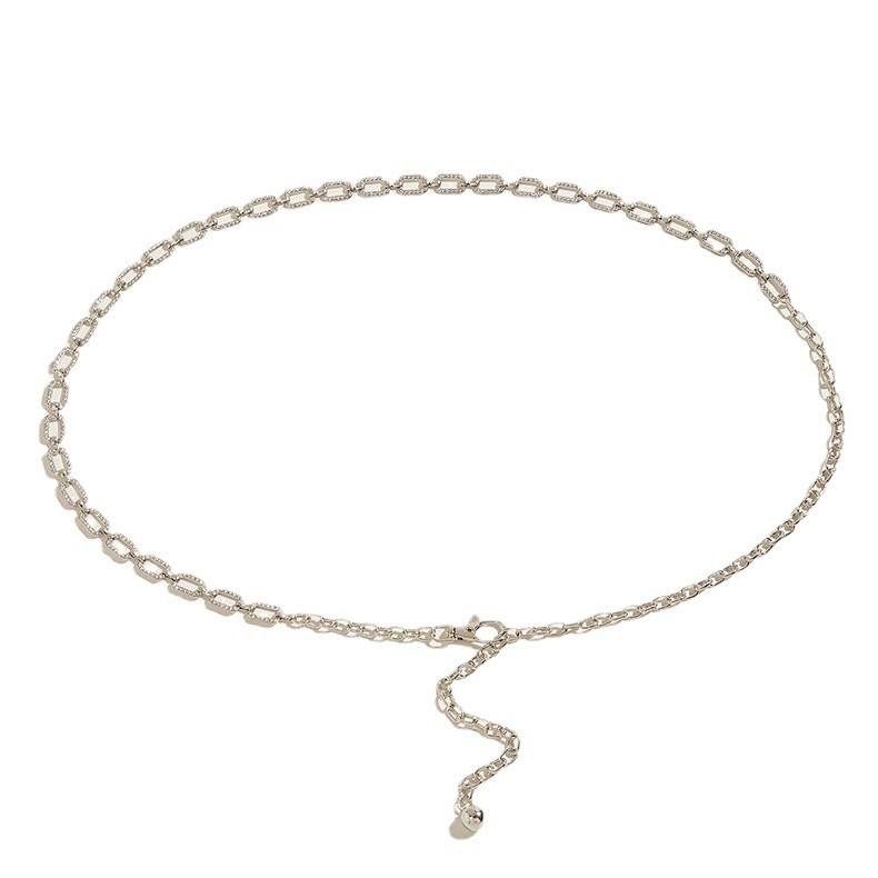 Diamond Square Hole Waist Chain Metal Accessories Dress Waist Decoration Chain