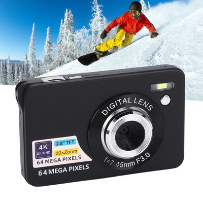 2,8 Zoll 4K 64MP HD Digitalkamera 20-facher Zoom Automatisch Tragbar Kamera für Mädchen Jungen Teenager