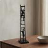Ladder Frame Sculpture Black Metal Human Figure Abstract Tabletop Ornament Minimalist