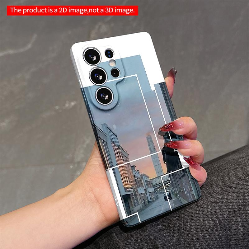 2DFlat Samsung Phone Case Urban Skyline Collage Phone Case Applicable To Galaxy S22 S23 S24 S25ULTRA S26 A12 A13 A14 A15 A16 A34 A35 A54 A55