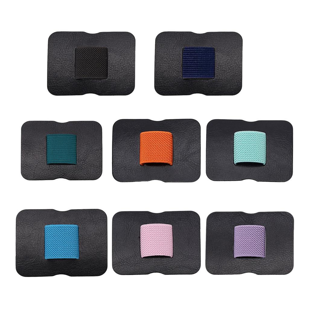 Colorful Self-Adhesive PU Leathers Pen Clip Pencil Elastic Loop Cover Rings for Diary Planner Clip Notebooks Journals
