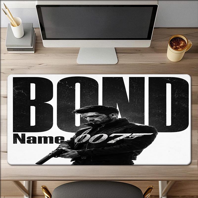 Custom Name James Bond Theme Mouse Pad Non Slip Rubber Base Multifunctional Office Home Decor Perfect For Workspace Personalization