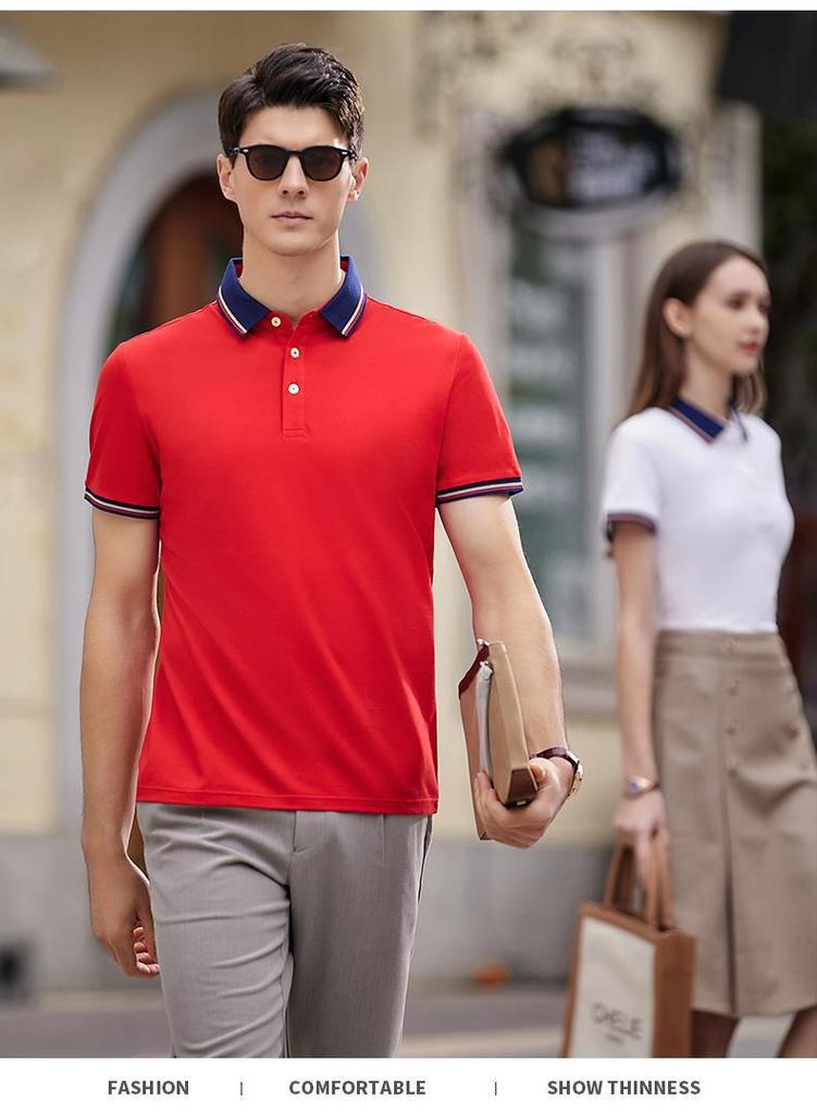 Custom Short Sleeve Polo Shirts - Personalized Work Uniforms with Embroidery Logo for Business or Group Class.