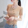 Ice Silk Tie-Up V-Neck Knit Pullover for Women