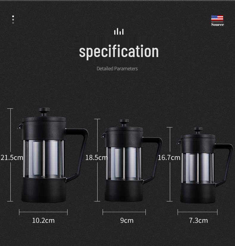 Seecin American High Borosilicate Glass French Press Coffee and Tea Maker