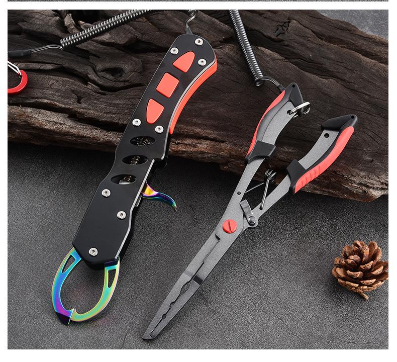 Pinze da Pesca Multifunzione: Rivestito in Teflon, Resistente alla Corrosione, Rimuovi Amo, Taglia Filo, Controllo Pesce, Pinze per Esche.