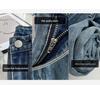 Women's High Waist American-Style Retro Flared Jeans - Elastic Slim Straight Horseshoe Trousers with Raw Edge Finish