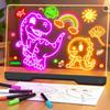 Colorful Lights Message Board Acrylic Erasable Doodle Board Acrylic LED Writing Board  Children