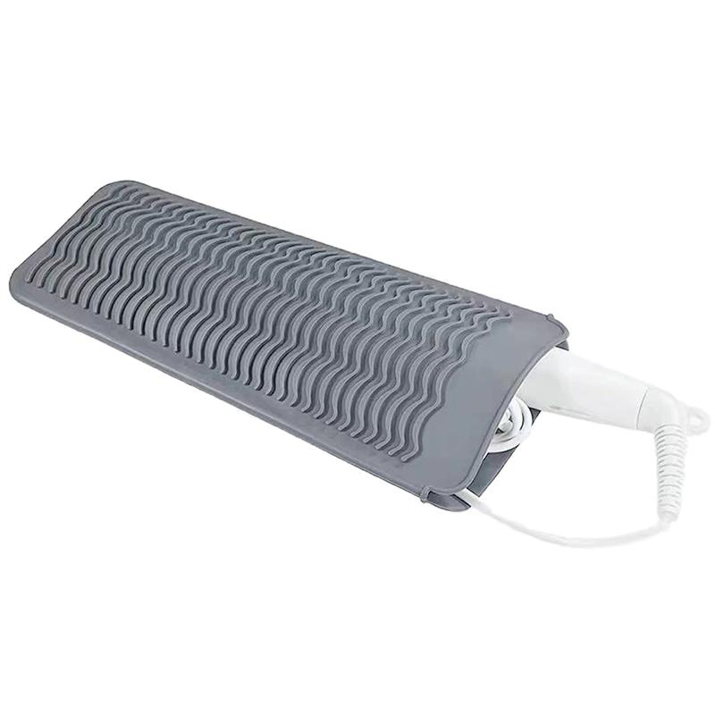 Silicone Hair Curling Wand Cover Hair Straightener Storage Bag Hairdressing Curling Iron Insulation Mat Heat Resistant Pouch