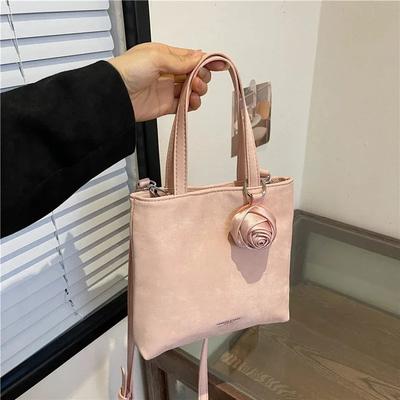 New Sweet Pink Girl Bag Feminine Niche Style Single Shoulder Crossbody Bag Student Bag
