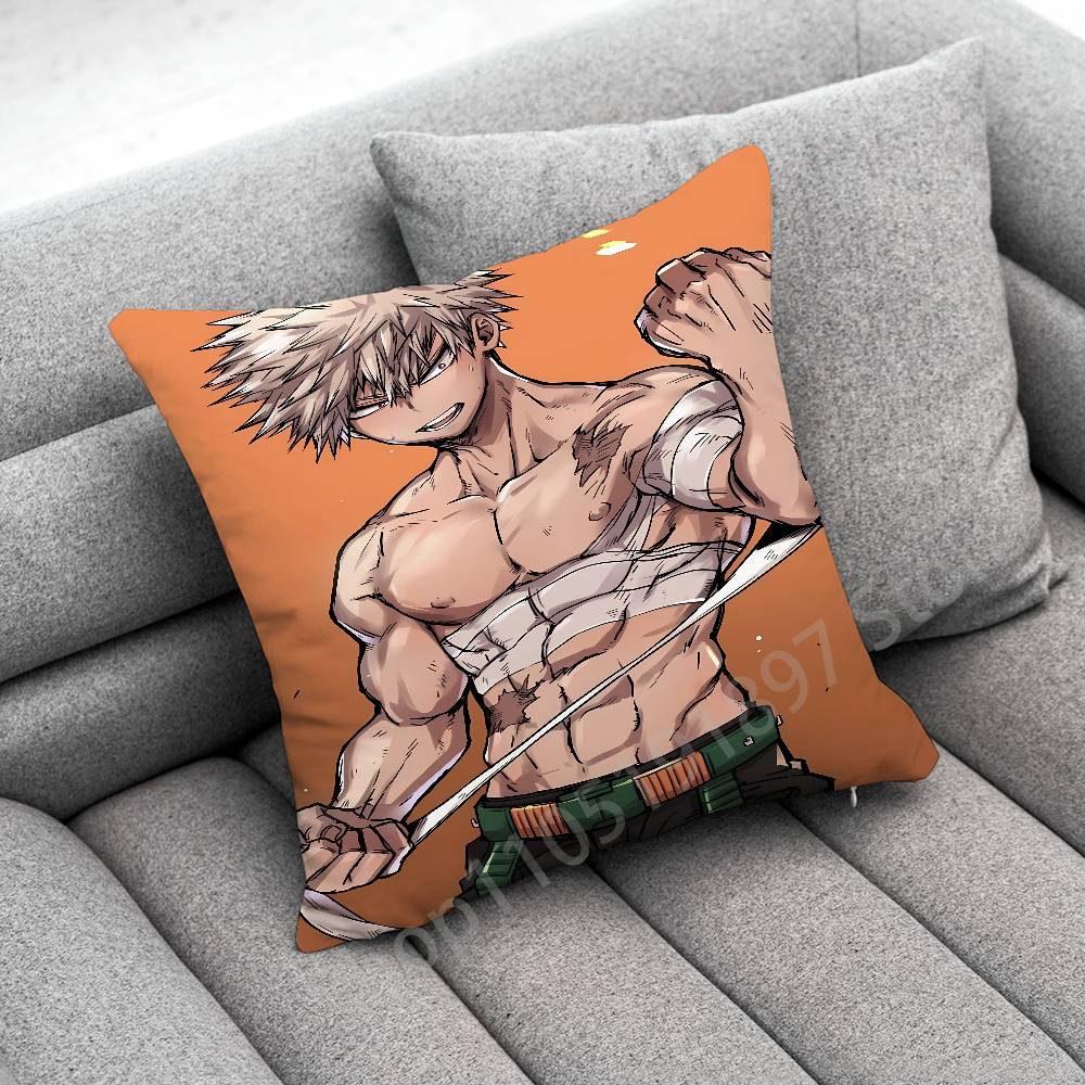 Ochaco Uraraka Katsuki Bakugo Izuku Midoriya A-Academia Throw Pillow Case For 40X40Cm 45X45Cm Square Office Pillowship Cover