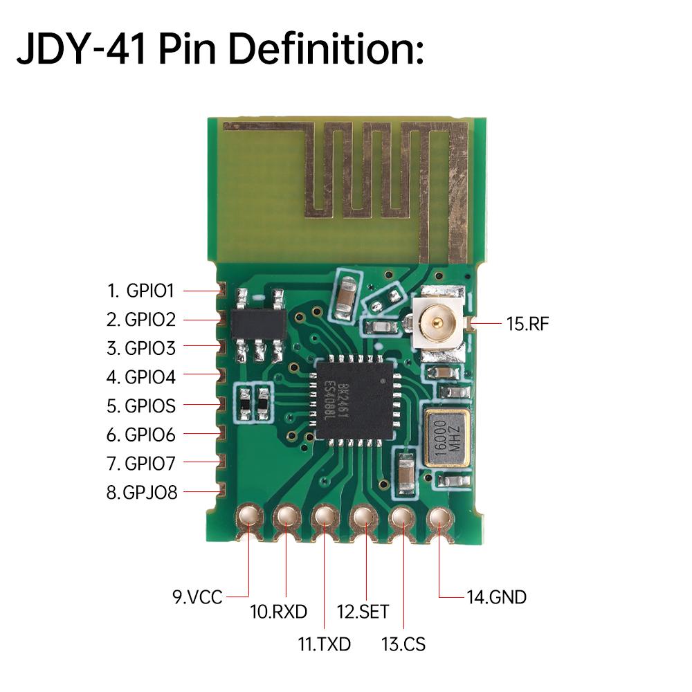 JDY-41 2.4g module Wireless serial port module 2.4g Remote control switch serial port transparent transmission DC 2.2V-3.6V